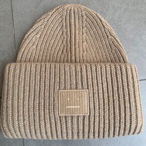 Acne Studios Neutral Wool Beanie – Minimal Cool Girl Vibes